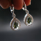 Moldavite Tektite Silver Earrings from Czech Republic - 2.94 Grams