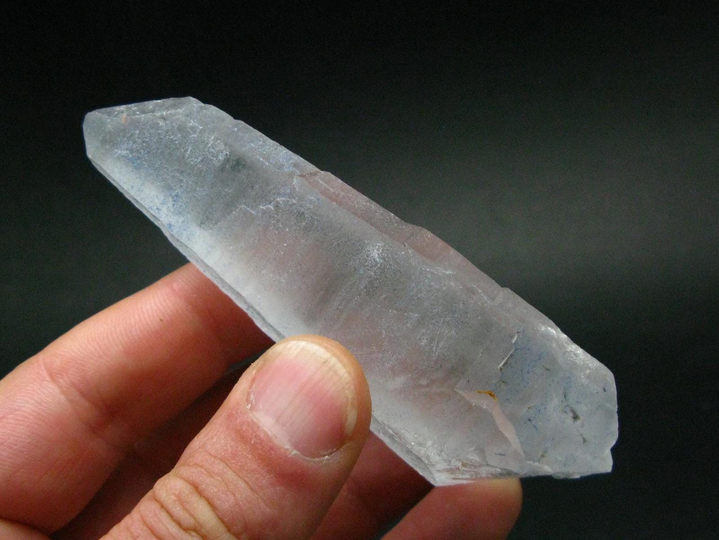 Dumortierite In Quartz Crystal From Brazil - 4.1" - 84.51 Grams