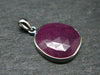 Star Ruby Sterling Silver Pendant - 0.9" - 2.88 Grams
