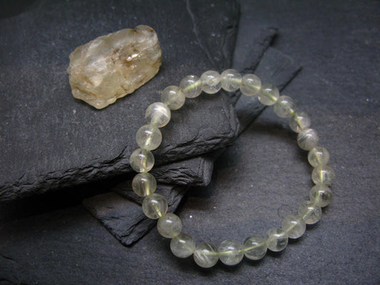 Sanidine Gold Labradorite Genuine Bracelet ~ 7 Inches ~ 7mm Round Beads