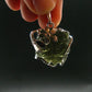 Large Gem Moldavite Tektite SS Pendant From Czech Republic - 6.44 Grams - 1.3"