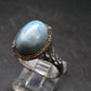 Larimar AAA Quality Sterling Silver Ring - Size 8.25 - 4.67 Grams