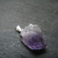 Vera Cruz Amethyst Silver Pendant From Mexico - 0.9" - 2.57 Grams