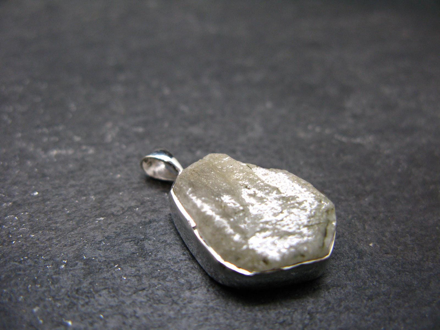 Phenakite Phenacite Crystal Silver Pendant From Russia - 0.9" - 2.42 Grams