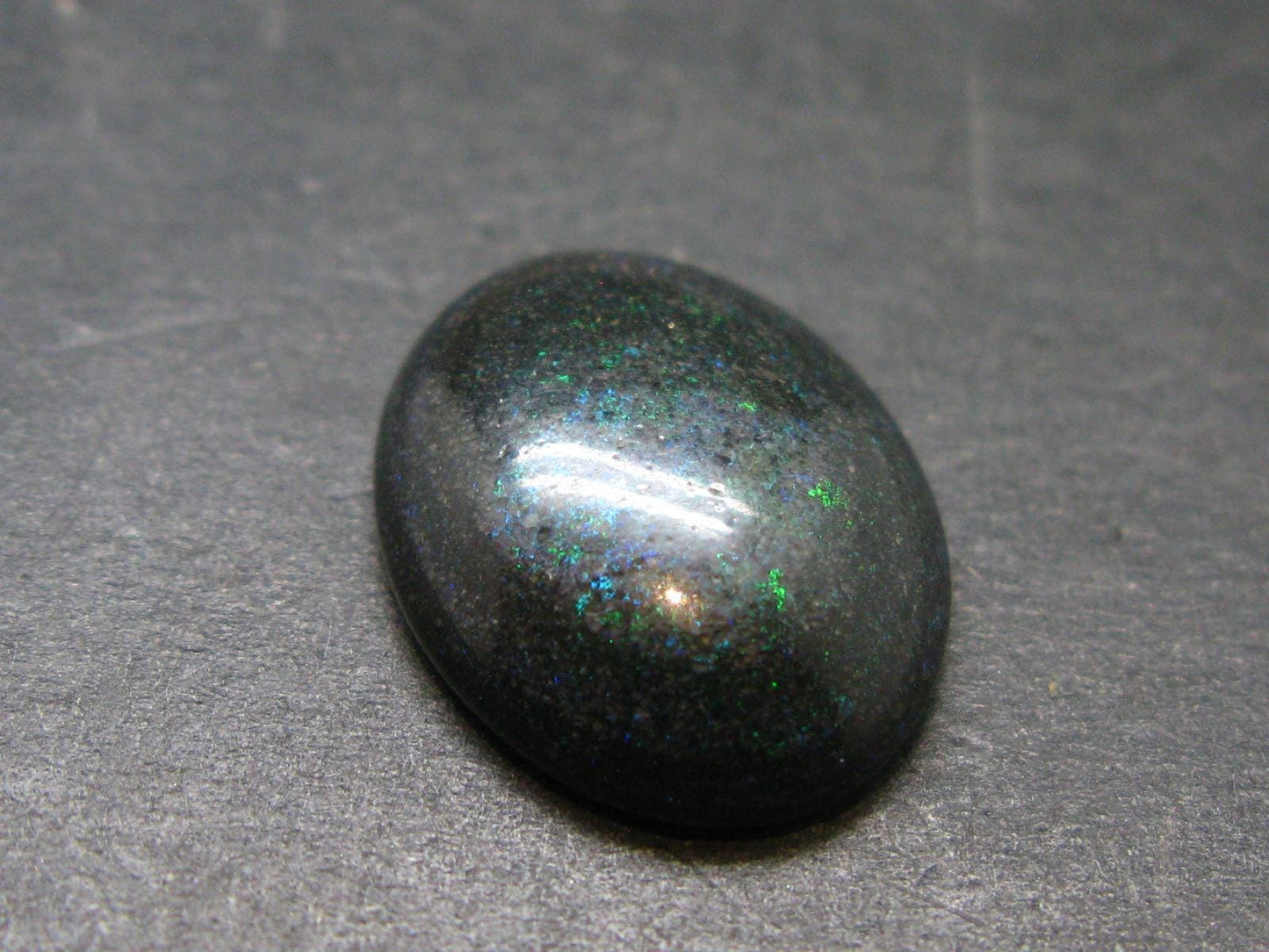 Fine Black Opal Cabochon from Australia - 0.7" - 2.08 Grams
