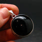 Black Onyx Silver Plated Pendant From Brazil - 7.98 Grams