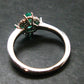 Emerald Faceted Silver Ring from Colombia - 3.54 Grams Total - Size 8.75