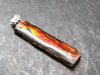 Ammolite Amolite Silver Pendant From Alberta Canada - 1.6" - 1.73 Grams