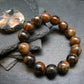 Andalusite Chiastolite Genuine Bracelet ~ 7 Inches ~ 14mm Round Beads