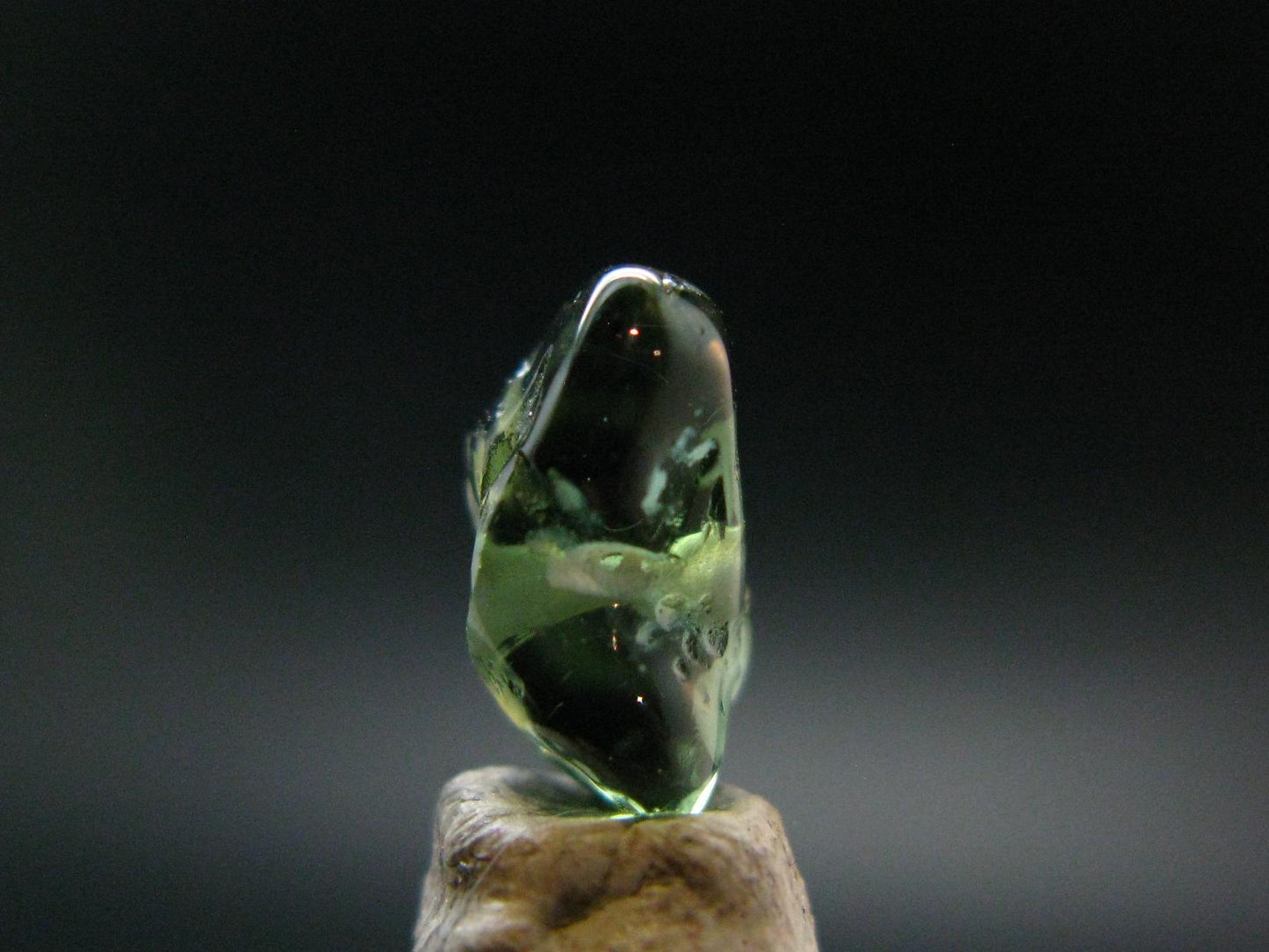 Moldavite Tektite Tumbled Bead from Czech Republic - 9 mm - 2.15 Carats