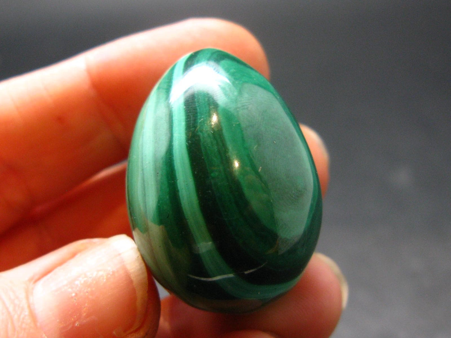 Malachite Egg Carving From Congo - 1.2" - 30.43 Grams