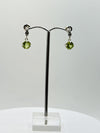Peridot Sterling Silver Dangle Earrings | Ornate August Birthstone