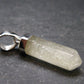 Gem Libyan Desert Glass Tektite Pendant Sterling Silver from Libya - 1.3" - 2.57 Grams