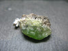 Rare Green Smithsonite Cluster Silver Pendant From Namibia - 1.2" - 6.08 Grams