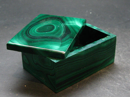 Rich Vibrant Green Malachite Box From Congo - 3.0" - 303.05 Grams