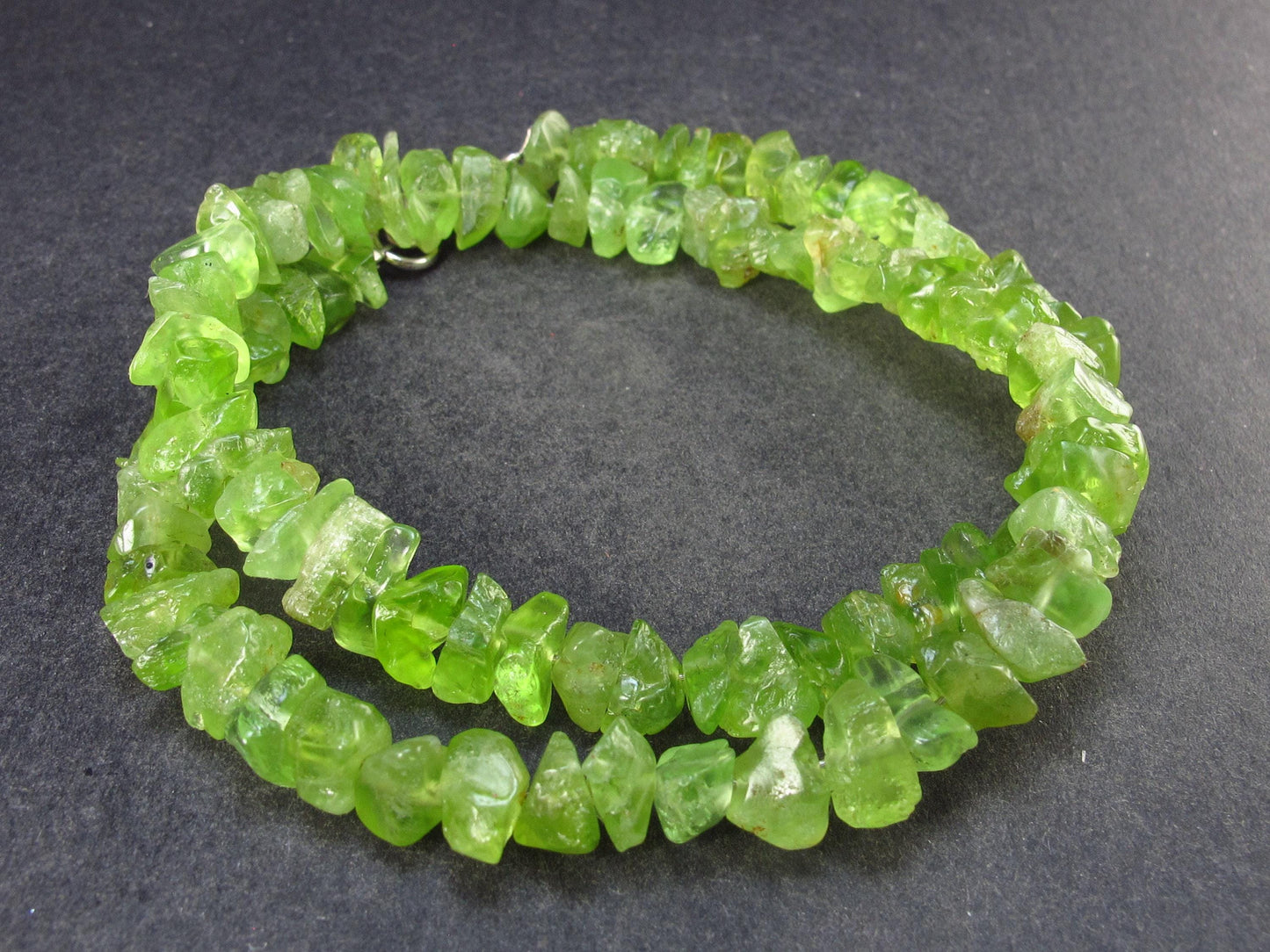 Natural Gemmy Peridot Olivine Crystal Necklace from Pakistan - 17"