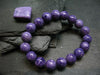 Charoite Genuine Bracelet ~ 7 Inches ~ 10mm Round Beads