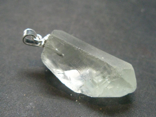 Nice Prasiolite Green Amethyst Sterling Silver Pendant - 1.2" - 25.10 Carats