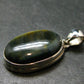 Hawk Eye (Blue Tiger Eye) Silver Pendant from South Africa - 1.4"
