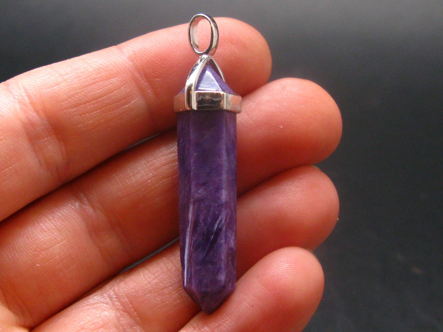 Rare High-Quality Charoite Pendant From Russia - 1.8" - 5.25 Grams