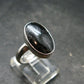 Very Rare Nuumite Nuummite Sterling Silver Plated Ring from Greenland - 4.37 Grams - Size 8