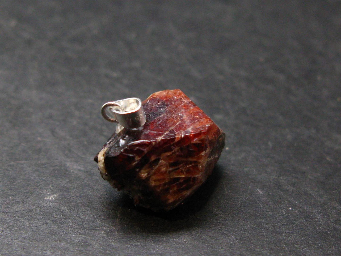 Rare Zircon Crystal Silver Pendant From Pakistan - 0.8" - 6.12 Grams
