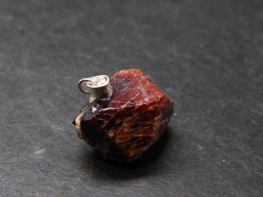 Rare Zircon Crystal Silver Pendant From Pakistan - 0.8" - 6.12 Grams