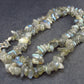 Lot of 3 Labradorite Tumbled Beads Necklaces From Madagascar - 18"