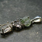 Moldavite Herkimer Meteorite Sterling Silver |Pendant From Czech Republic - 1.4" - 3.21 Grams