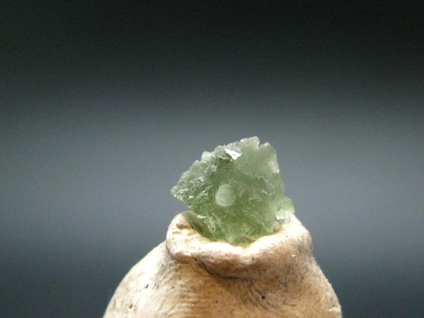 Moldavite Tektite Raw Bead from Czech Republic - 8 mm - 1.40 Carats