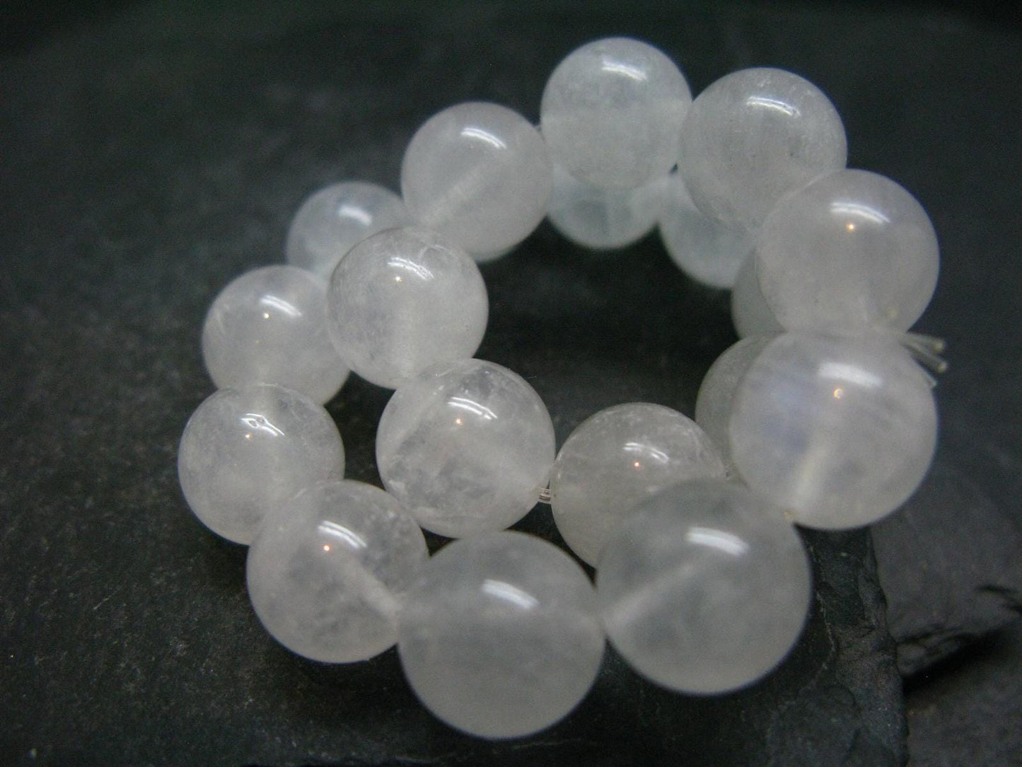 Moonstone Genuine Bracelet ~ 7 Inches ~ 10mm Round Beads