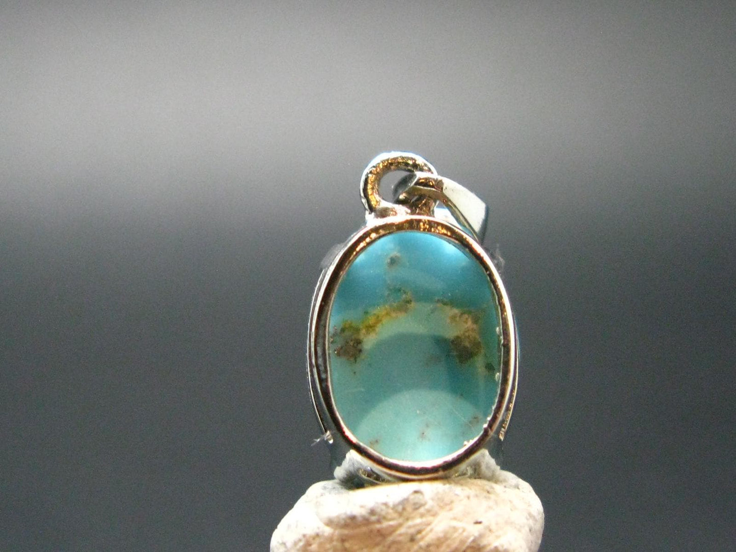 Turquoise Silver Pendant - 1.0" - 3.18 Grams
