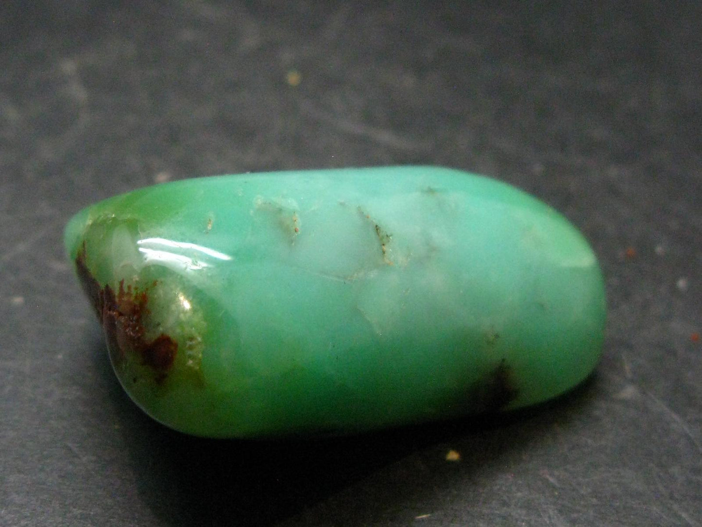 Rich Green Chrysoprase Polished Tumbled Stone From Australia - 1.5"