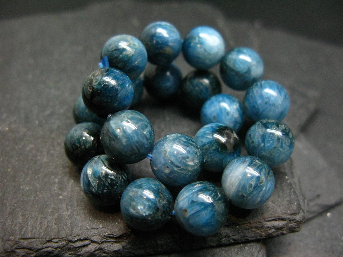 Blue Ice Glacierite Genuine Bracelet ~ 7 Inches ~ 10mm Round Beads