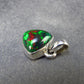 Rare Black Opal Sterling Silver Pendant from Australia - 0.7" - 1.61 Grams