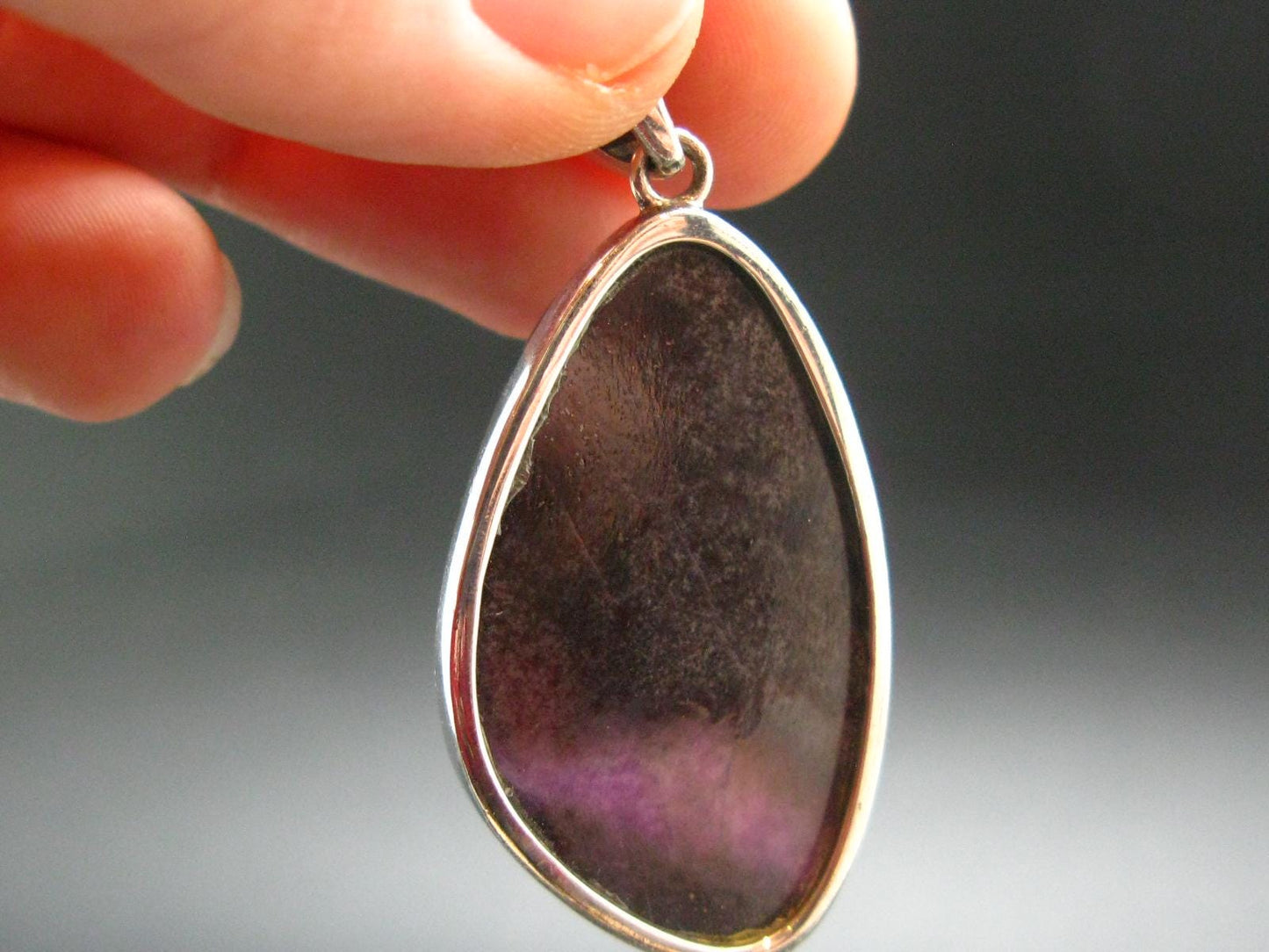 Sugilite Silver Pendant From South Africa - 1.9"