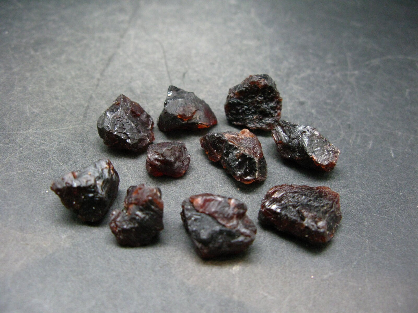 Lot Of 10 Gem Spessartine Spessartite Garnet Crystal From Brazil - 174.4 Carats