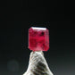Beautiful Rare Gem Bixbite Red Beryl Emerald Cut Stone From Utah USA - 0.13 Carats - 3.2x2.9mm