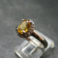 Stone of Success!! Natural Golden Yellow Citrine Faceted Sterling Silver Ring - Size 8.5 - 3.17 Grams