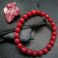Rhodonite Gem Genuine Bracelet ~ 7 Inches ~ 8mm Round Beads