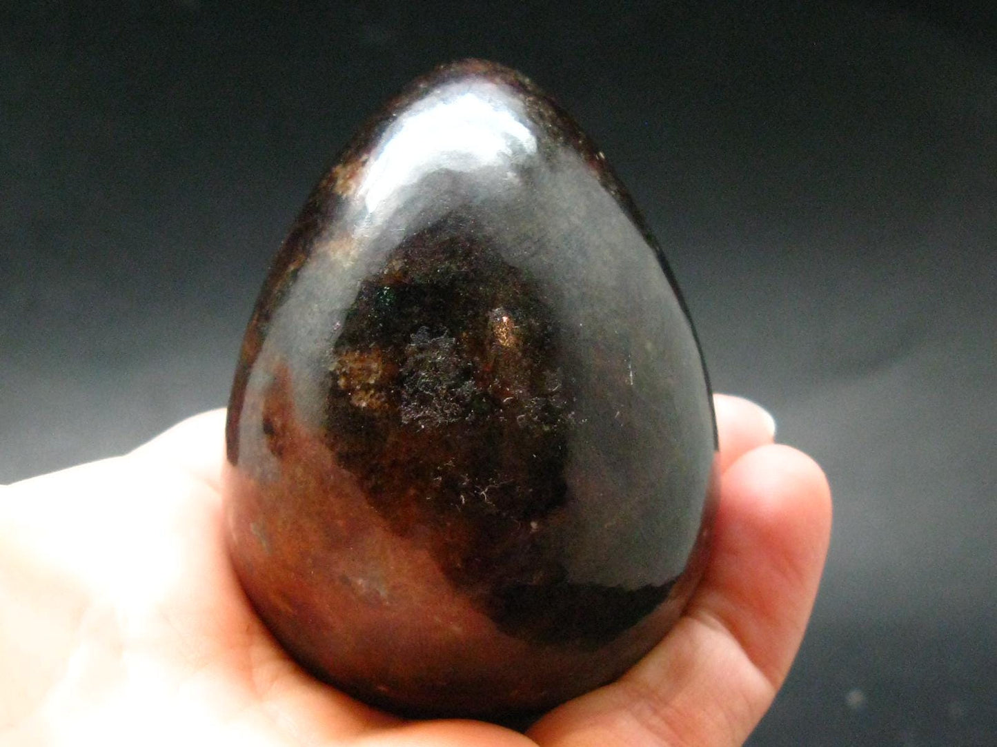 Red Garnet Almandine 2.5" Egg From India