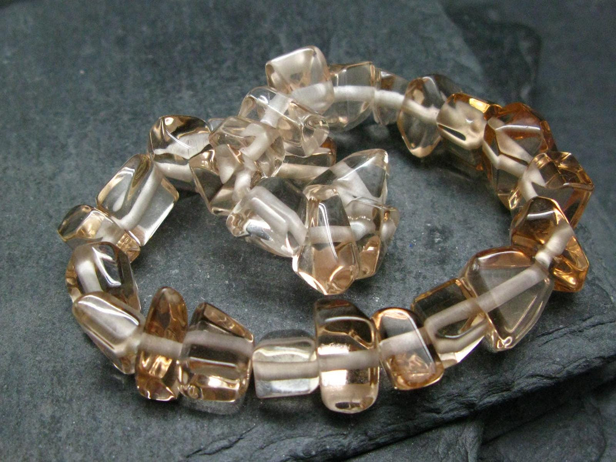 Brown Topaz Genuine Bracelet from Ukraine ~ 7 Inches ~ 12mm Tumbled Beads