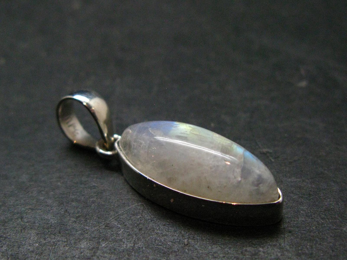Natural Glow From Inside Moonstone 925 Silver Pendant - 1.3" - 3.57 Grams