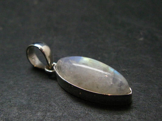 Natural Glow From Inside Moonstone 925 Silver Pendant - 1.3" - 3.57 Grams