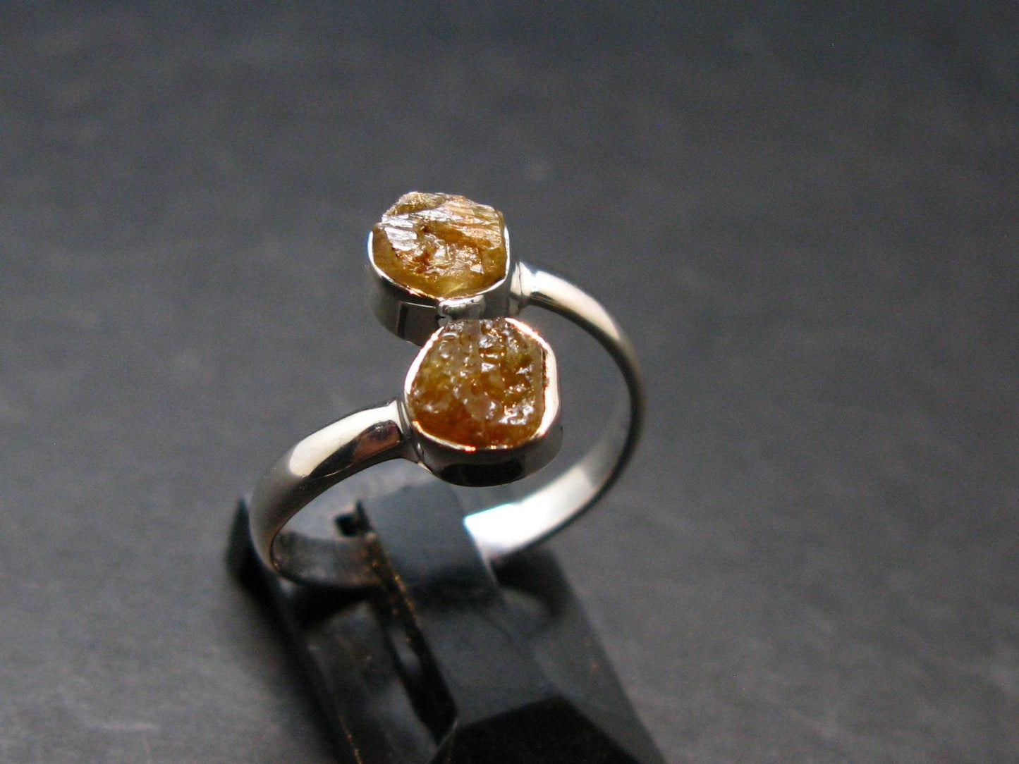 Green Herderite Silver Ring From Brazil - 2.15 Grams - Size 7