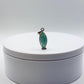 Grandidierite Pendant Marquise Cabochon Blue Green Gemstone Silver Necklace Natural Crystal Jewelry