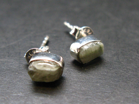 6.05 Carat Phenakite Phenacite Sterling Silver Stud Earrings from Brazil