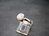 Very Rare White Cryolite 925 Silver Ring from Greenland - Size 6 - 2.0 Grams