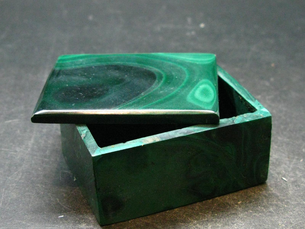 Rich Vibrant Green Malachite Box From Congo - 2.1" - 98.73 Grams