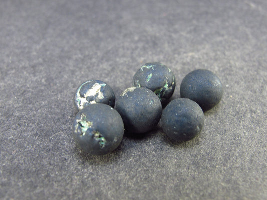 Lot of 6 Covelite Little Balls From Peru - 4.66 Grams